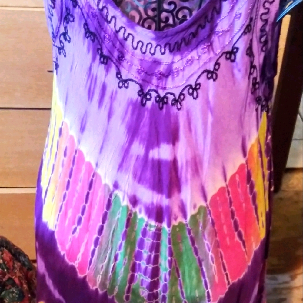 Shoreline Beach coverup multi colors.